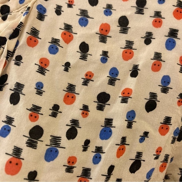 Anthropologie Maeve Celia Top Hat Print Multicolor Tunic Blouse 6 - Picture 3 of 4